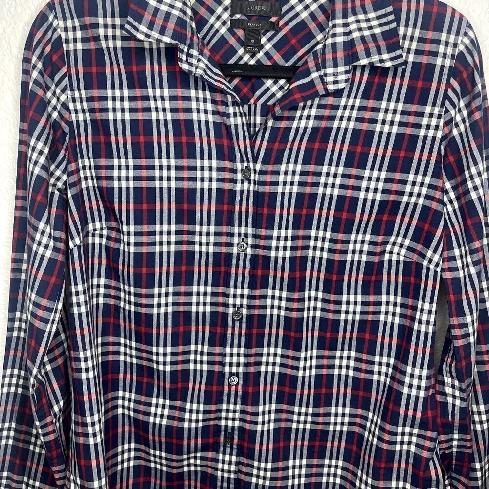 J. Crew Plaid Shirt Size‎ 10